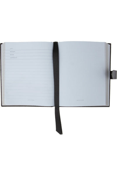 Runway textured-leather notebook